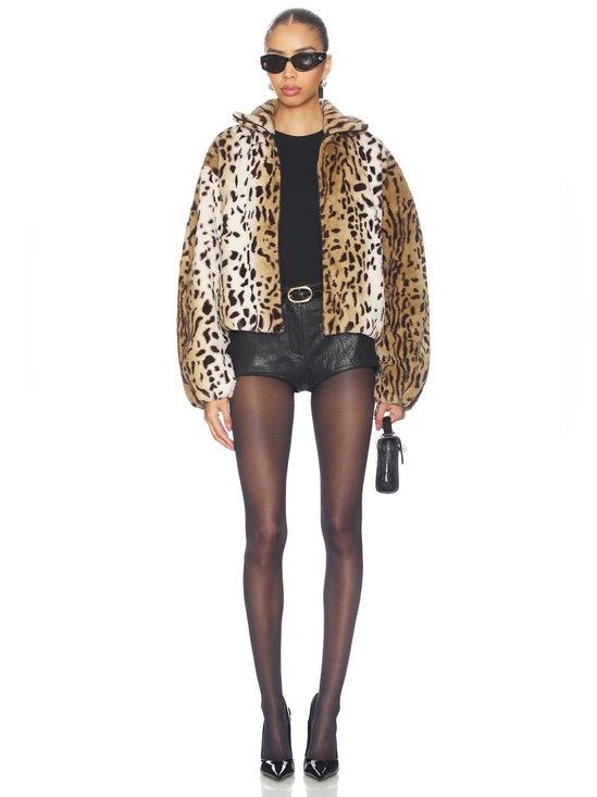 Amanda Uprichard Jackets & Blazers - Amanda Uprichard × REVOLVE Como Bomber Jacket in Brown Multi Size Small